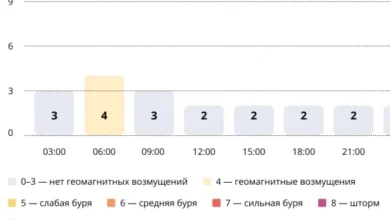 Photo of Прогноз магнитных бурь по часам на 13 декабря 2025 года. Инфографика